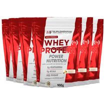 6x whey protein power nutrition refil 900g baunilha hf suple 6x whey protein power nutrition refil 900g baunilha hf suple