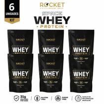 6x Whey Protein Space Rocket 900g Zero Açúcar Academia