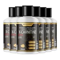 6x x-carnitine atena 2300 cromo 480ml laranja hf suplements