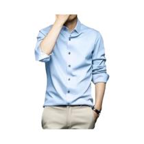 6XL Masculino Fino Ajuste Manga Longa Gelo Seda Negócios Camisa Casual Respirável Moda De Alta