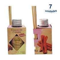 7 Aromatizador Ambiente Casca de Canela Difusor Aroma Vareta Perfume Casa 100ml Luz Aroma - Envio Já