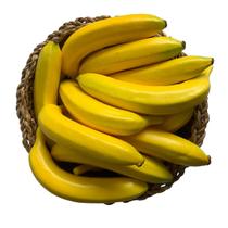 7 Bananas Artificiais 20cm Frutas Artificiais para Sala Enfeite Elegante e Pronto para Uso - Decora Flores Artificiais