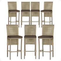 7 Banqueta em Alumínio Roma Fendi Corda Náutica Tecido 9