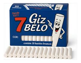 7 Belo Gizes Escolar Branco 50 Unidades - Kit Econômico