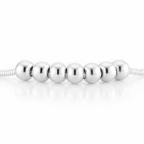 7 Berloque Separador Pingente Pulseira Bola Prata Original