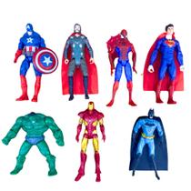 7 Bonecos Articulados Vingadores Avengers Coleção