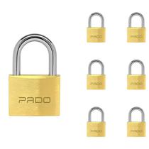 7 Cadeado Pado Tradicional 30mm Latão Maciço Autoblocável 7 Cadeado Pado Tradicional 30mm Latão Maciço Autoblocável