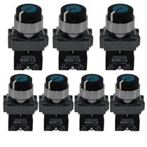 7 Chaves Seletora 90g 1na 22mm 2 Pos Preta De Metal