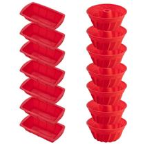 7 Conj Forma para Pães e Forma Espiral em Silicone Sortida