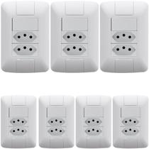 7 Conjunto Interruptor Simples 6A + 2 Tomada 20A 250V Aria 7 Conjunto Interruptor Simples 6A + 2 Tomada 20A 250V Aria