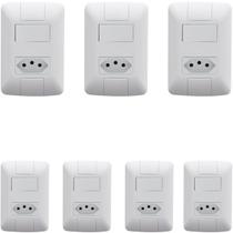 7 Conjunto Interruptor Simples + Tomada 20a 2P+T 250V Aria