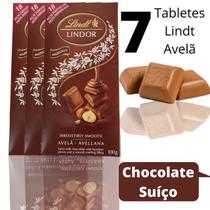 7 Cremosos Chocolates Lindt Linha Lindor Singles Avelã 100g