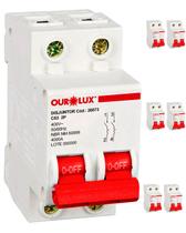 7 Disjuntor Bipolar 63 Amperes Curva C Ourolux
