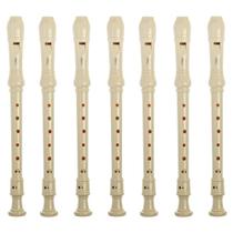 7 Flautas Doce Yamaha Soprano YRS-24B Barroca Cor:Creme