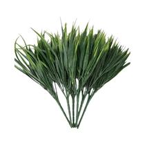 7 Garfos Grama Artificial Planta Parede 5pc Plástico Primavera Verde Decorativo Flor Jardim