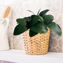 7 Hastes de folha Orquídea artificial com (5 folhas cada) aspecto natural no estilo faça você mesmo - DE0924