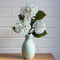 7 Hastes de Hortênsia Artificial para Arranjos (53cm) Cores Branca ou Rosa Flor Realista - DE3623