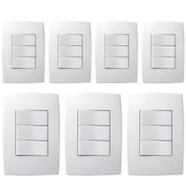7 Kit Interruptor C/ Placa 3m Simples Branco 250v Pialplus 7 Kit Interruptor C/ Placa 3m Simples Branco 250v Pialplus