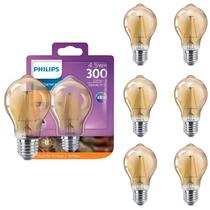 7 Lâmpada Led Filamento Philips 4.5w 127v E27 2200k Dimer