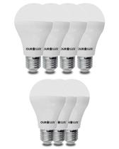 7 Lâmpada Led Superled Bulbo 12w Biv E27 6500k Ourolux