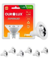 7 Lâmpadas Ar70 De Led 4,5w Bivolt 24 Graus Base Gu10 2700K Luz Amarela Ourolux 7 Lâmpadas Ar70 De Led 4,5w Bivolt 24 Graus Base Gu10 2700K Luz Amarela Ourolux