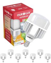 7 Lâmpadas de LED Alta Potência T 80w Bivolt Base E40 Cor da Luz 6500k Branco Frio Ourolux