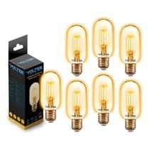 7 Lâmpadas Filamento Led Retrô Vintage 4w T45 2200k Volter 7 Lâmpadas Filamento Led Retrô Vintage 4w T45 2200k Volter