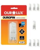 7 Lâmpadas Halógenas G9 40w 127v Clara Ourolux Cor da Luz Branco Quente 2800K 7 Lâmpadas Halógenas G9 40w 127v Clara Ourolux Cor da Luz Branco Quente 2800K