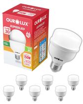 7 Lâmpadas LED 30w Bivolt Base E27 Cor Da Luz Branco Quente Ourolux