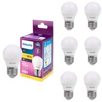 7 Lâmpadas Led 4w Philips Bulbo Mini E27 3000k Luz Quente
