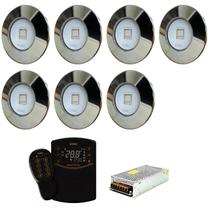 7 Led Slim Rgb 10w Inox 316 Piscina Smartpool Fonte Cabo 2m