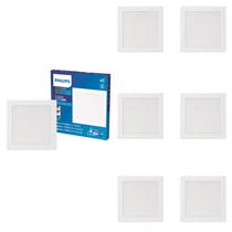 7 Luminária Led Plafon 18w Sobrepor Philips 4000k Bivolt