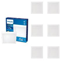 7 Luminária Plafon led 12w Philips 6500k Sobrepor Bivolt