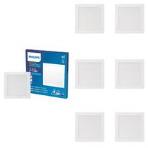 7 Luminária Plafon Led 24w Sobrepor Philips 4000k 30x30 Biv