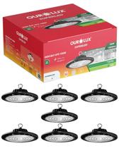 7 Luminárias High Bay UFO Preto 150W Bivolt Cor da Luz Branco Frio 6500K Ourolux 7 Luminárias High Bay UFO Preto 150W Bivolt Cor da Luz Branco Frio 6500K Ourolux