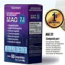 7 Magnésios Citrato, Taurato, Malato, Dimagnésio, Bisglicinato, Óxido, Ascorbato 60 Caps