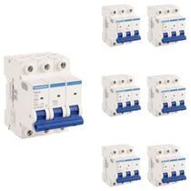 7 Mini Disjuntores 50a Tripolar TDJ3 Tramontina Curva C