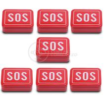 7 Mini Kits SOS Camping Tz-02 Lata de Ferramentas Compacta para Acampar Sobrevivência Selva