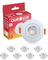 7 Mini Spot Superled De Embutir 3w Cor da Luz 4000k Branco Neutro Bivolt Ourolux