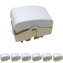 7 Módulo Interruptor Paralelo Lunare Schneider 10A 250v Branco Gelo