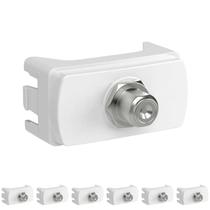 7 Módulo Soquete Coaxial Para Antena Tv Schneider Miluz - Branco