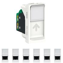 7 Módulo Tomada Rj45 8 Fios Upt Cat5e Schneider Linha Orion S70540004