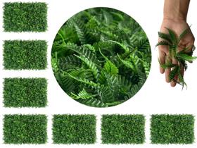 7 Painéis Artificiais Fácil de Montar Ótimo Custo Benefício Jardim Vertical para Área Interna