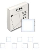 7 Painel Superled De Embutir 40w Branco Frio Ourolux