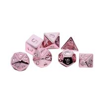 7 pçs conjunto galvaniza jogo de tabuleiro dados conjunto poliédrico jogo de mesa dados rpg dados