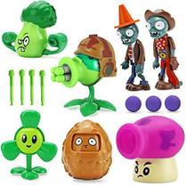 7 PCS Plantas e Zombies Brinquedos Figuras de Ação PVZ Toys Set 1 2 Série Grandes Presentes para Crianças e Fãs, Festa de Aniversário e Natal