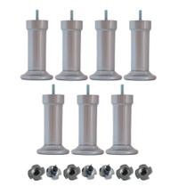 7 Pés Varian Cinza C/ Porcas Para Cama Box ou Baú Casal Simples