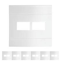 7 Placa Espelho Schneider 2 Teclas 4x4 Modelo Prm44421 Branco Polar