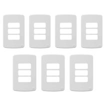 7 Placas 4x2 Pol. Horizontal P/ 3 Módulos Cor Branca Weg