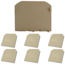 7 Placas Para Bornes De Passagem Mat70 Bege - Metaltex